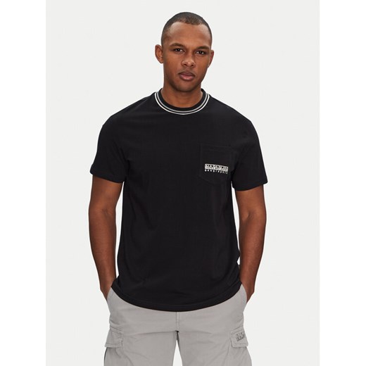 Napapijri T-Shirt S-Murlo NP0A4IEJ9411 Czarny Regular Fit ze sklepu MODIVO w kategorii T-shirty męskie - zdjęcie 182619739