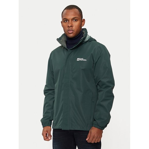 Jack Wolfskin Kurtka przeciwdeszczowa Stormy Point 2l 1111142 Zielony Regular Jack Wolfskin M MODIVO