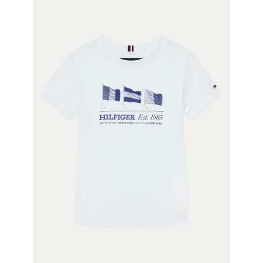 Tommy Hilfiger T-Shirt KB0KB09350 M Biały Regular Fit ze sklepu MODIVO w kategorii T-shirty chłopięce - zdjęcie 182619779