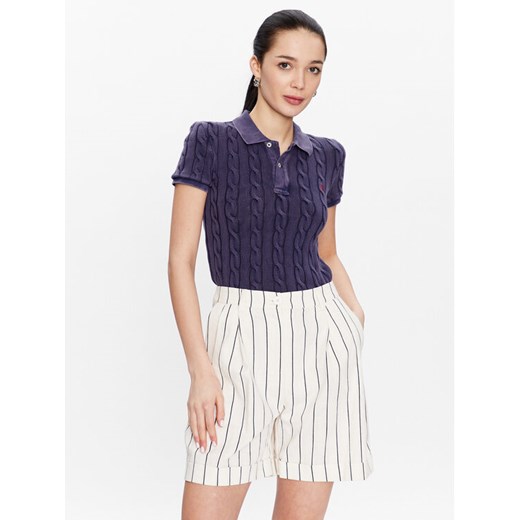 Polo Ralph Lauren Sweter 211891579002 Granatowy Regular Fit ze sklepu MODIVO w kategorii Swetry damskie - zdjęcie 182619936