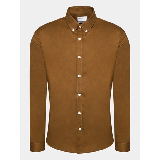 Lindbergh Koszula 30-203174 Brązowy Slim Fit ze sklepu MODIVO w kategorii Koszule męskie - zdjęcie 182620009