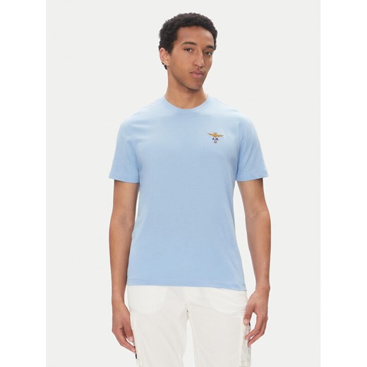 Aeronautica Militare T-Shirt 251TS1580J372 Błękitny Regular Fit ze sklepu MODIVO w kategorii T-shirty męskie - zdjęcie 182620045