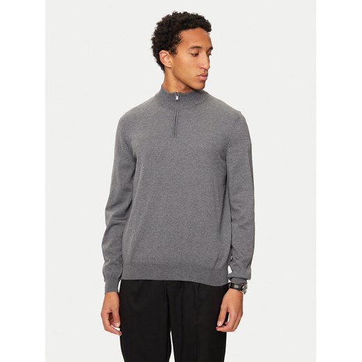 Boss Sweter Ebenji 50528300 Szary Regular Fit ze sklepu MODIVO w kategorii Swetry męskie - zdjęcie 182620067