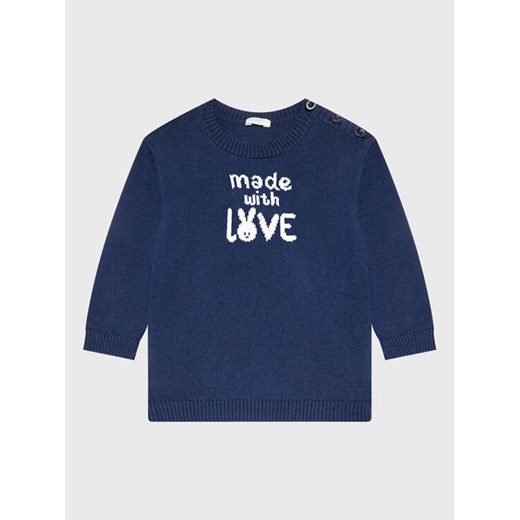United Colors Of Benetton Sweter 112CB1009 Granatowy Regular Fit ze sklepu MODIVO w kategorii Swetry dziewczęce - zdjęcie 182620157
