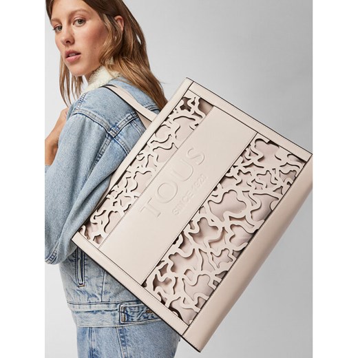 TOUS Torebka Shopping Xl Amaya K.Shock 2001660601 Beżowy ze sklepu MODIVO w kategorii Torby Shopper bag - zdjęcie 182620197
