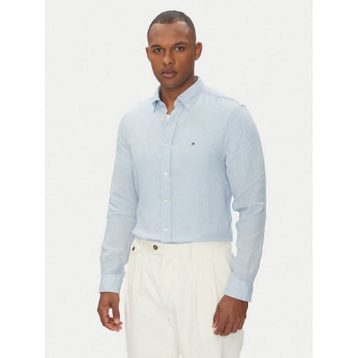 Tommy Hilfiger Koszula MW0MW34602 Błękitny Regular Fit ze sklepu MODIVO w kategorii Koszule męskie - zdjęcie 182620216