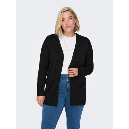 ONLY Carmakoma Kardigan 15219653 Czarny Regular Fit ze sklepu MODIVO w kategorii Swetry damskie - zdjęcie 182620225