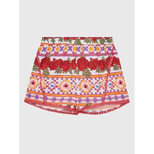 Guess Szorty materiałowe J3GD05 WFBN0 Kolorowy Relaxed Fit ze sklepu MODIVO w kategorii Spodenki dziewczęce - zdjęcie 182620239