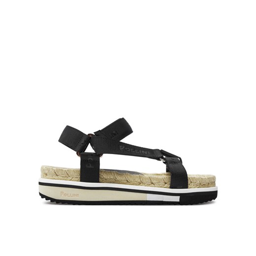 Pollini Espadryle SA16655G0ITV0000 Czarny ze sklepu MODIVO w kategorii Sandały damskie - zdjęcie 182620248