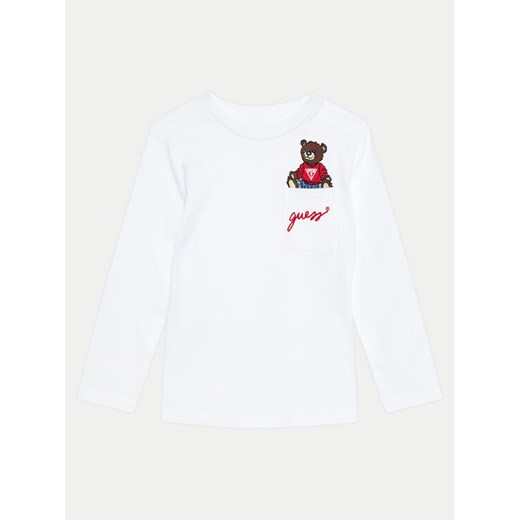 Guess Bluzka N4BI06 I3Z13 Biały Regular Fit ze sklepu MODIVO w kategorii Bluzki dziewczęce - zdjęcie 182620265
