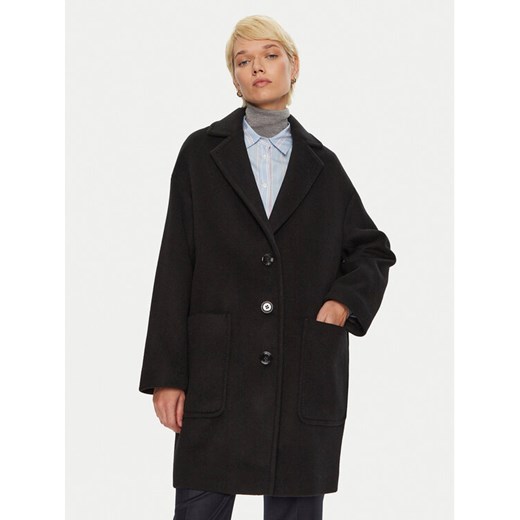 MAX&Co. Płaszcz wełniany 2426016033200 Czarny Regular Fit ze sklepu MODIVO w kategorii Płaszcze damskie - zdjęcie 182620275