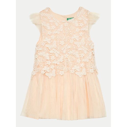 United Colors Of Benetton Sukienka codzienna 40WMGV01R Różowy Regular Fit ze sklepu MODIVO w kategorii Sukienki dziewczęce - zdjęcie 182620285