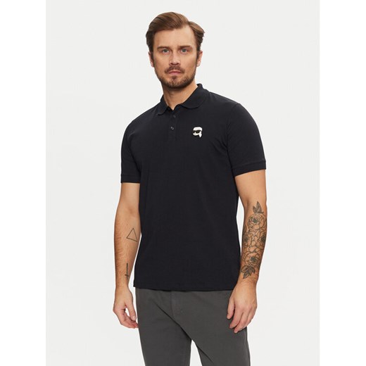 KARL LAGERFELD Polo 745710 551224 Granatowy Regular Fit ze sklepu MODIVO w kategorii T-shirty męskie - zdjęcie 182620458