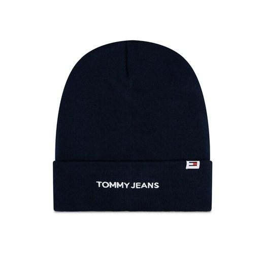 Tommy Jeans Czapka Linear Logo AW0AW15843 Granatowy ze sklepu MODIVO w kategorii Czapki zimowe damskie - zdjęcie 182620479