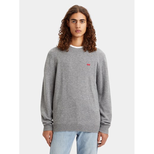 Levi's® Sweter Original Housemark A4320-0000 Szary Standard Fit ze sklepu MODIVO w kategorii Swetry męskie - zdjęcie 182620525