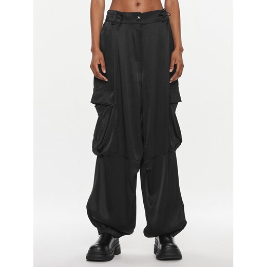 Herskind Spodnie materiałowe Edwin 4949985 Czarny Relaxed Fit ze sklepu MODIVO w kategorii Spodnie damskie - zdjęcie 182620558