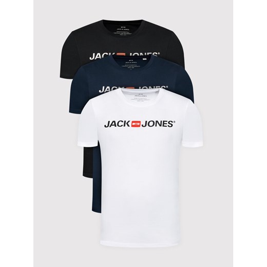 Jack&Jones Komplet 3 t-shirtów Corp Logo 12191330 Kolorowy Slim Fit ze sklepu MODIVO w kategorii T-shirty męskie - zdjęcie 182620659