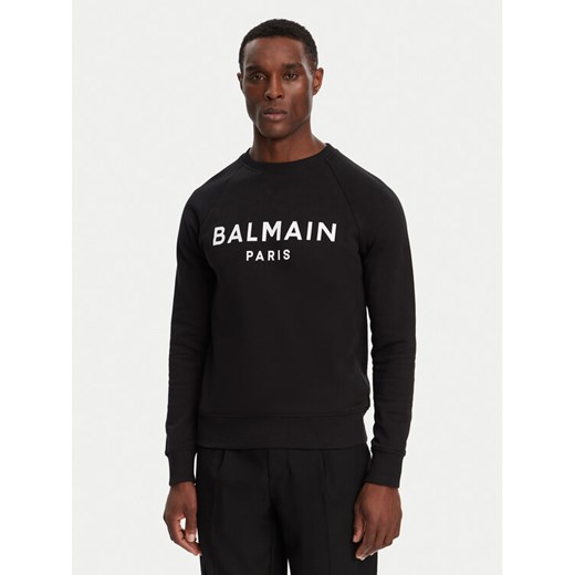 Balmain Bluza DH1JQ005BB65 Czarny Regular Fit ze sklepu MODIVO w kategorii Bluzy męskie - zdjęcie 182620817
