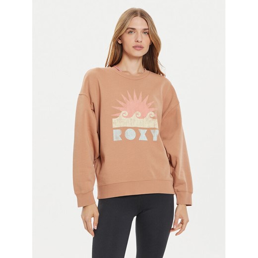 Roxy Bluza Line Up ERJFT04874 Beżowy Relaxed Fit ze sklepu MODIVO w kategorii Bluzy damskie - zdjęcie 182620828