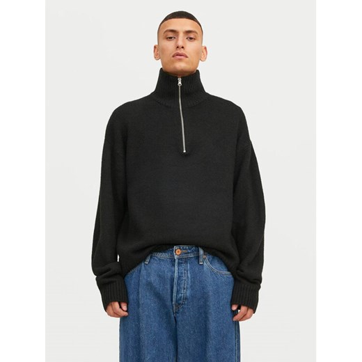 Jack&Jones Sweter Ollie 12241817 Czarny Relaxed Fit ze sklepu MODIVO w kategorii Swetry męskie - zdjęcie 182620847