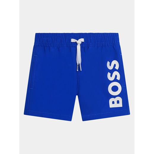Boss Szorty sportowe J50580 S Niebieski Regular Fit ze sklepu MODIVO w kategorii Spodenki chłopięce - zdjęcie 182620878