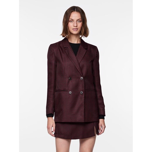 Pieces Marynarka 17139154 Bordowy Regular Fit ze sklepu MODIVO w kategorii Marynarki damskie - zdjęcie 182620949