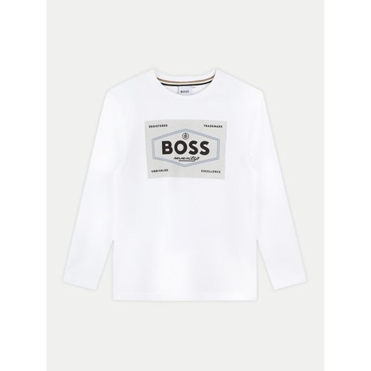 Boss Bluzka J51221 S Biały Regular Fit ze sklepu MODIVO w kategorii Bluzki dziewczęce - zdjęcie 182620958