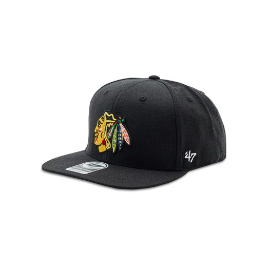 47 Brand Czapka z daszkiem NHL Chicago Blackhawks No Shot '47 CAPTAIN H-NSHOT04WBP-BKB Czarny ze sklepu MODIVO w kategorii Czapki z daszkiem męskie - zdjęcie 182621045