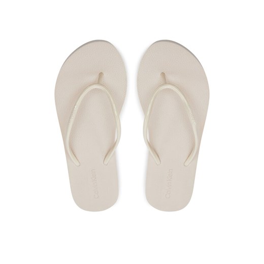 Calvin Klein Japonki Flatform Ff Deboss Logo Tpu HW0HW01977 Beżowy Calvin Klein 41 MODIVO