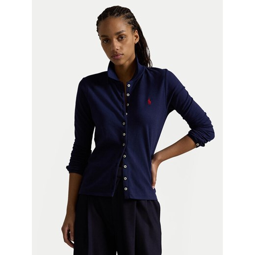 Polo Ralph Lauren Koszula 211941176003 Granatowy Slim Fit ze sklepu MODIVO w kategorii Koszule damskie - zdjęcie 182621105