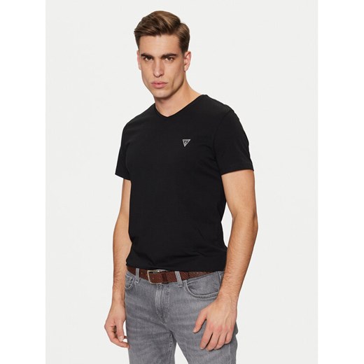 Guess T-Shirt U97M01 KCD31 Czarny Slim Fit ze sklepu MODIVO w kategorii T-shirty męskie - zdjęcie 182621115