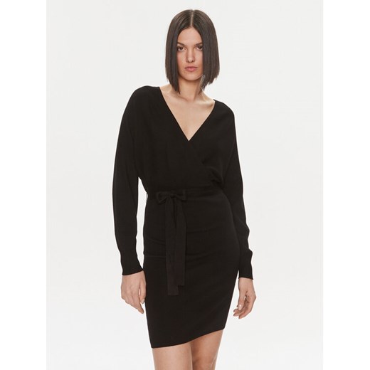 Liu Jo Sukienka dzianinowa 5F3031 MS49I Czarny Slim Fit ze sklepu MODIVO w kategorii Sukienki - zdjęcie 182621177