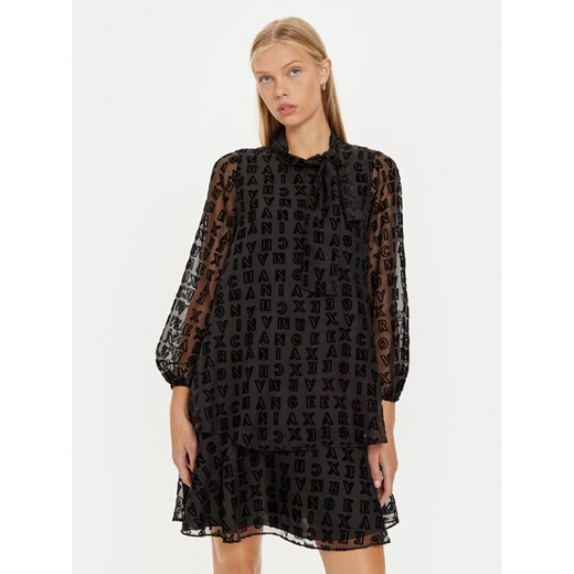 Armani Exchange Sukienka codzienna 6DYA52 YN1ZZ 1200 Czarny Regular Fit ze sklepu MODIVO w kategorii Sukienki - zdjęcie 182621178