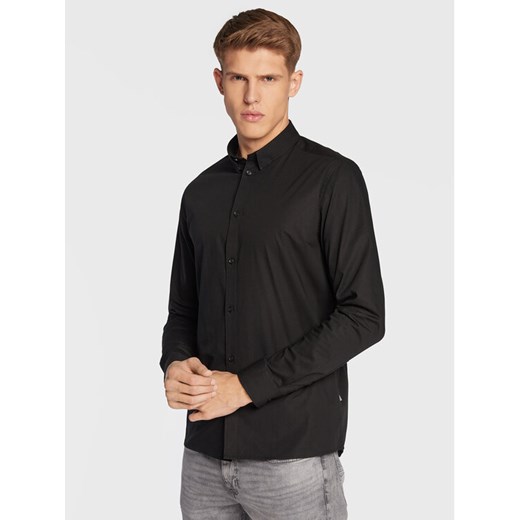 Solid Koszula 21103247 Czarny Slim Fit ze sklepu MODIVO w kategorii Koszule męskie - zdjęcie 182621238