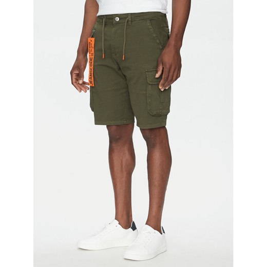 INDICODE Szorty materiałowe Inpearl 70-762 Khaki Regular Fit ze sklepu MODIVO w kategorii Spodenki męskie - zdjęcie 182621278