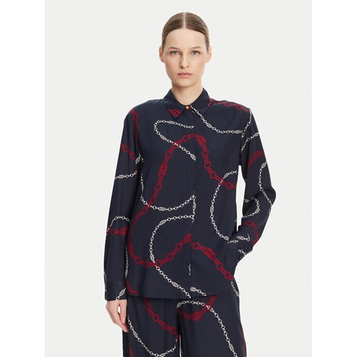Tommy Hilfiger Koszula WW0WW44045 Granatowy Relaxed Fit ze sklepu MODIVO w kategorii Koszule damskie - zdjęcie 182621305