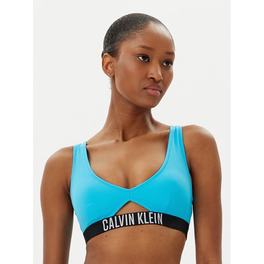 Calvin Klein Swimwear Góra od bikini KW0KW02745 Niebieski ze sklepu MODIVO w kategorii Stroje kąpielowe - zdjęcie 182621347