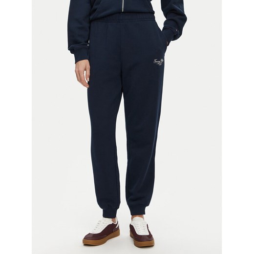 Tommy Hilfiger Spodnie dresowe WW0WW45576 Granatowy Regular Fit ze sklepu MODIVO w kategorii Spodnie damskie - zdjęcie 182621349