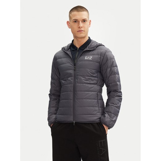 EA7 Emporio Armani Kurtka puchowa 8NPB24 PNGPZ U8115 Szary Regular Fit ze sklepu MODIVO w kategorii Kurtki męskie - zdjęcie 182621385