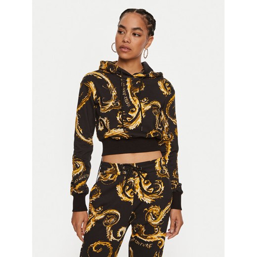 Versace Jeans Couture Bluza 77HAI3A3 FS171 Czarny Regular Fit ze sklepu MODIVO w kategorii Bluzy damskie - zdjęcie 182621388