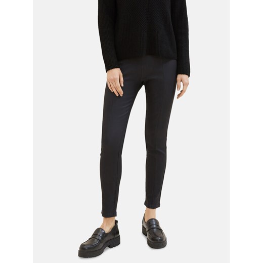 Tom Tailor Spodnie materiałowe 1039611 Czarny Slim Fit ze sklepu MODIVO w kategorii Spodnie damskie - zdjęcie 182621425
