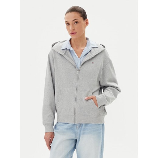 Tommy Hilfiger Bluza UW0UW05772 Szary Regular Fit ze sklepu MODIVO w kategorii Bluzy damskie - zdjęcie 182621426