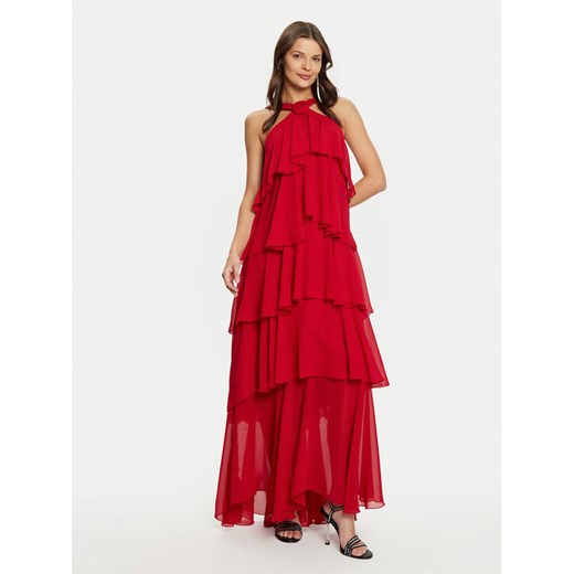 Vero Moda Sukienka wieczorowa Felicia 10295237 Czerwony Slim Fit ze sklepu MODIVO w kategorii Sukienki - zdjęcie 182621466