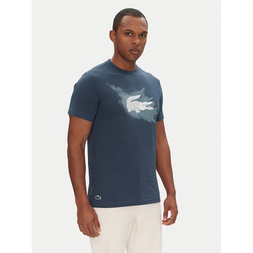 Lacoste T-Shirt TH8725 Granatowy Regular Fit ze sklepu MODIVO w kategorii T-shirty męskie - zdjęcie 182621468