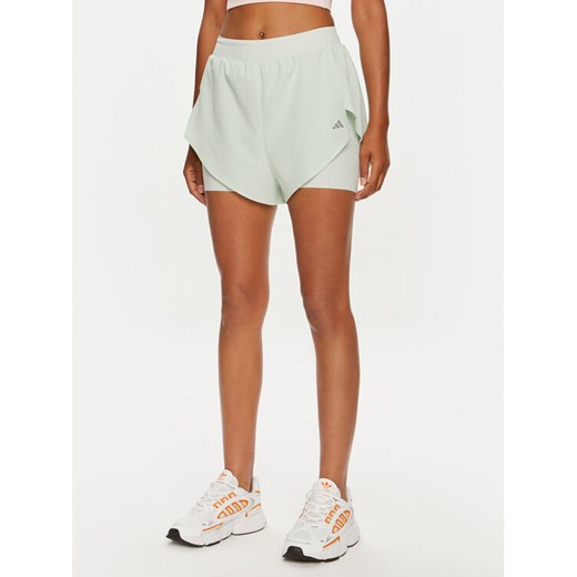 adidas Szorty sportowe Designed for Training HEAT.RDY HIIT IX0640 Zielony Regular Fit ze sklepu MODIVO w kategorii Szorty - zdjęcie 182621536
