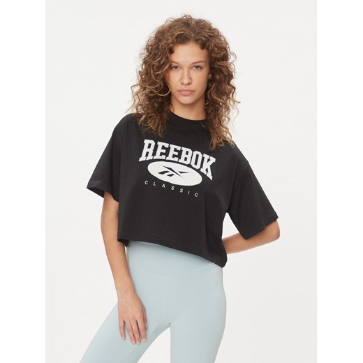 Reebok T-Shirt Classics Big Logo IL4636 Czarny Regular Fit ze sklepu MODIVO w kategorii Bluzki damskie - zdjęcie 182621558