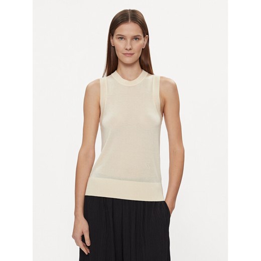 Tommy Hilfiger Sweter Md Lyocell Silk Blend Vest WW0WW40980 Żółty Regular Fit ze sklepu MODIVO w kategorii Swetry damskie - zdjęcie 182621577
