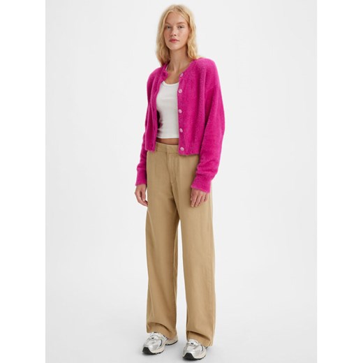 Levi's® Spodnie materiałowe A46740001 Zielony Straight Fit ze sklepu MODIVO w kategorii Spodnie damskie - zdjęcie 182621677