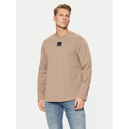 Karl Lagerfeld Jeans Longsleeve A1M17043 Beżowy Regular Fit ze sklepu MODIVO w kategorii T-shirty męskie - zdjęcie 182621679