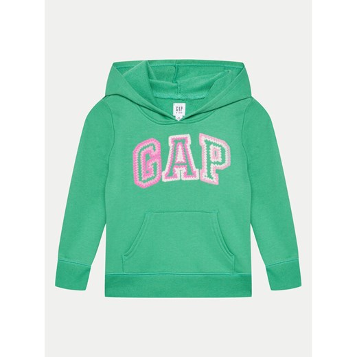 Gap Bluza 889803-03 Zielony Regular Fit ze sklepu MODIVO w kategorii Bluzy dziewczęce - zdjęcie 182621685
